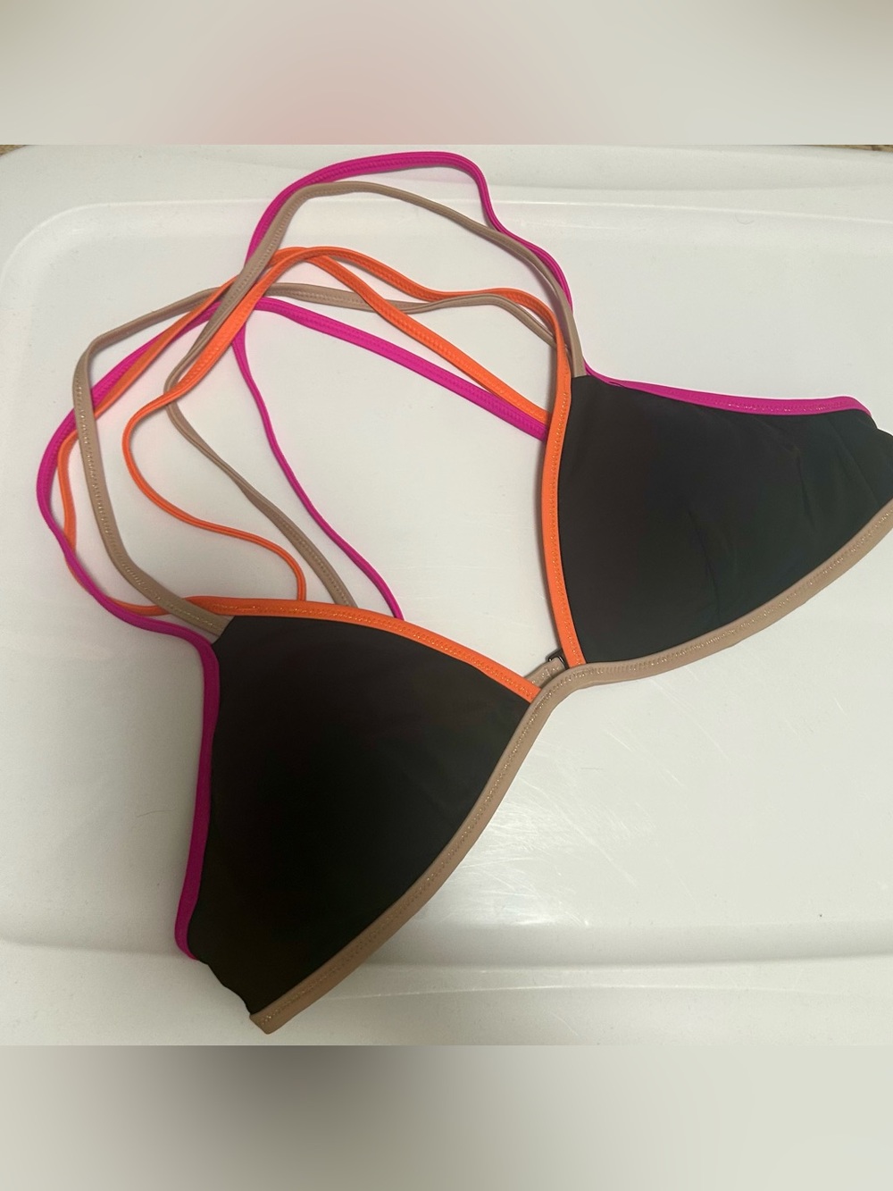 Victoria's Secret Black Triangle Bikini Set- The Strappy Cheeky